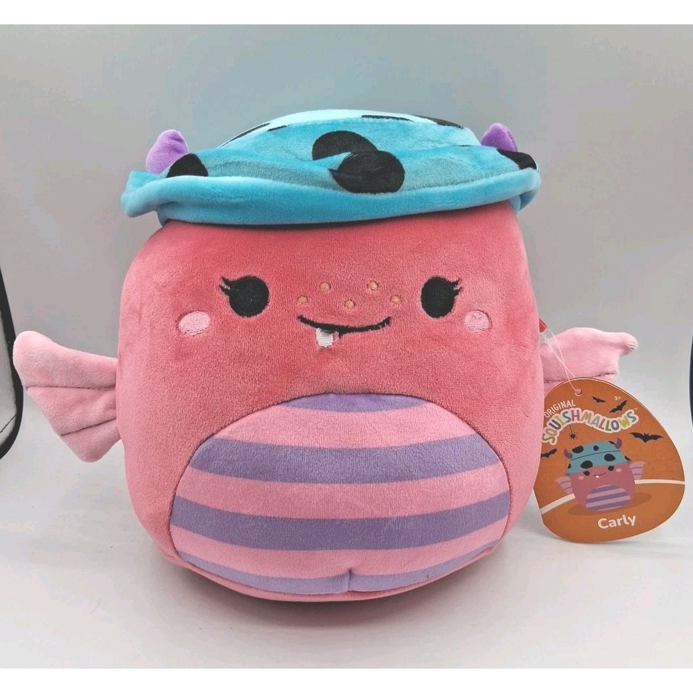 Squishmallows 8" Carly the Monster Halloween 2024 Blue Hat Retired SQHW01196 NEW